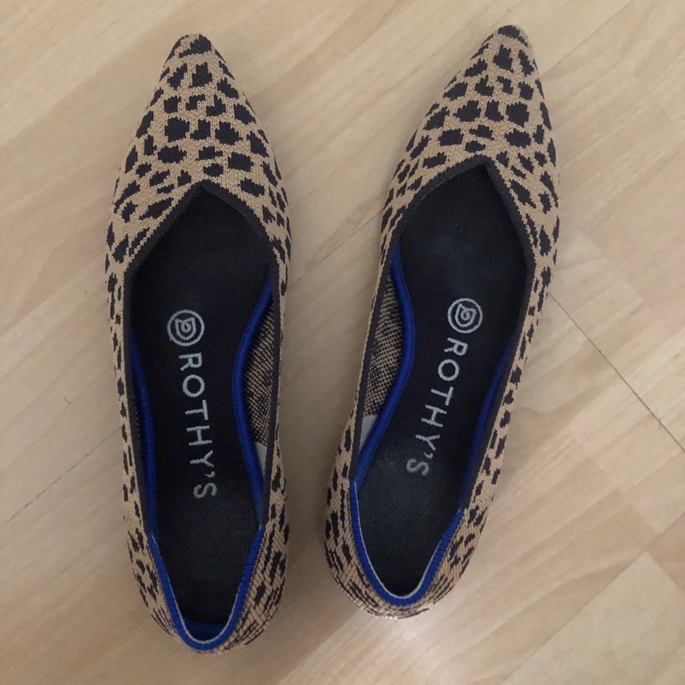 PROCE DROP! Rothy’s size 6. Leopard. Worn twice.